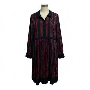 Casual Satin Dress with Accordion Skirt